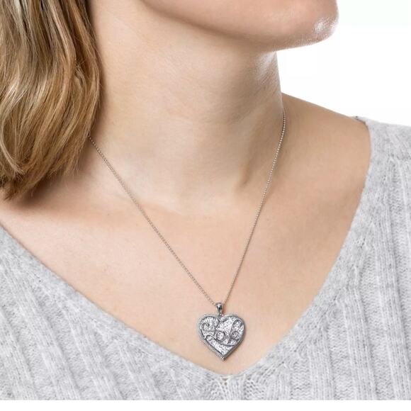 New Crystaluxe 'Love' Script
Overlay Pendant with Crystals in Silver, 18" - Picture 9 of 9